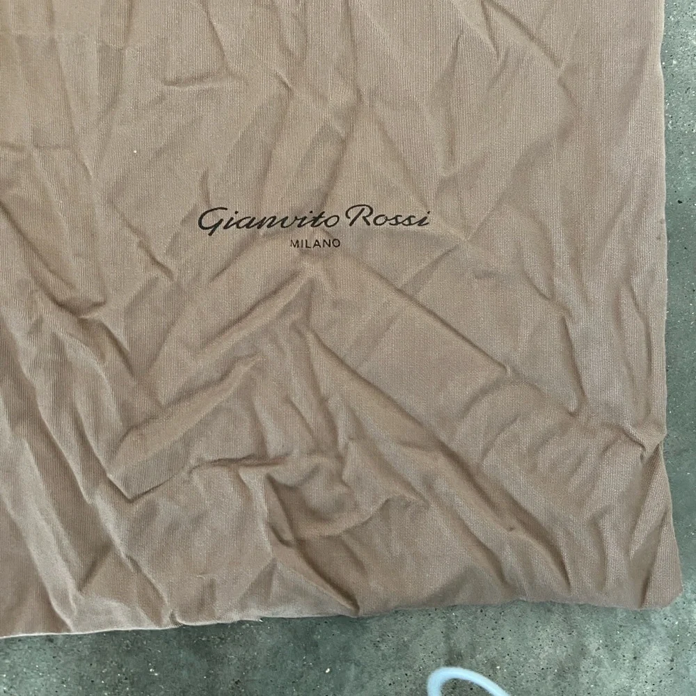 Authentic Gianvito Rossi Pink-Taupe Drawstring Dust Bag